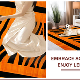 Ultra Soft Area Rug, Non Slip, Stain Resistant, Washable Area Rugs for Living Room, Bedroom, Rustic Orange and Black Textures(Orange)