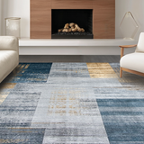 Luxurious Grey and Gold Swirl(Blue)