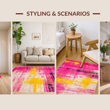 Artistic Distressed Symmetrical Design(Pink)