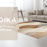 Ultra Soft Area Rug, Non Slip, Stain Resistant, Washable Area Rugs for Living Room, Bedroom, Chic Textured Coastal Aesthetic(Brown)