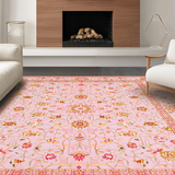 Ultra Soft Area Rug, Non Slip, Stain Resistant, Washable Area Rugs for Living Room, Bedroom, Chic Minimalist Blush Tiled Aesthetic(Pink)