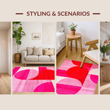 Chic Contemporary Blush Geometry(Red)