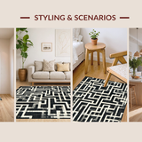 Ultra Soft Area Rug, Non Slip, Stain Resistant, Washable Area Rugs for Living Room, Bedroom, Modern Bow Decor Rug(Gray)