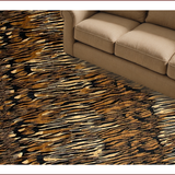Ultra Soft Area Rug, Non Slip, Stain Resistant, Washable Area Rugs for Living Room, Bedroom, Vibrant Leopard-Inspired Texture(Brown)