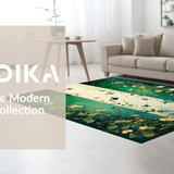 Elegant Dark Green Botanical Motif(Green)