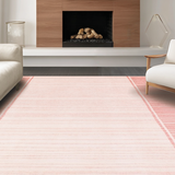Ultra Soft Area Rug, Non Slip, Stain Resistant, Washable Area Rugs for Living Room, Bedroom, Chic Pastel Tassel Elegance(Pink)