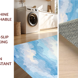 Ultra Soft Area Rug, Non Slip, Stain Resistant, Washable Area Rugs for Living Room, Bedroom, Sky-inspired Soft Blue Aesthetic(Blue)