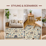 Luxurious Textured Floral Accents(Beige)