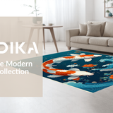 Transitional Contemporary Fish Art(Blue)