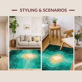 Contemporary Wavy Teal(Green)