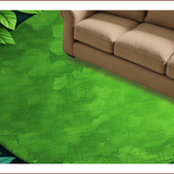 Ultra Soft Area Rug, Non Slip, Stain Resistant, Washable Area Rugs for Living Room, Bedroom, Lotus Leaf Round(Green)