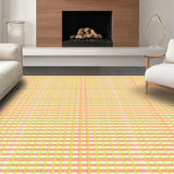 Ultra Soft Area Rug, Non Slip, Stain Resistant, Washable Area Rugs for Living Room, Bedroom, Trendy Graphical Ogee Formation(Orange)