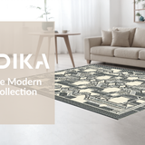 Contemporary Dark Gray Lattice Style(Black)