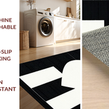 Modern Quirky Heart Patterned Mat(White)
