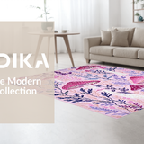 Ultra Soft Area Rug, Non Slip, Stain Resistant, Washable Area Rugs for Living Room, Bedroom, Charming Nature-Inspired Soft Textures(Pink)