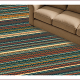 Ultra Soft Area Rug, Non Slip, Stain Resistant, Washable Area Rugs for Living Room, Bedroom, Rustic Multicolor Fishing Cabin Porch Doormat(Brown)
