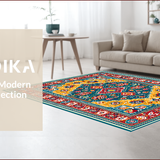 Ultra Soft Area Rug, Non Slip, Stain Resistant, Washable Area Rugs for Living Room, Bedroom, Antique Inspired Bedroom Plush Meditation Carpet(Gold)