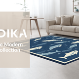 Elegant Hand Hooked Ocean Theme(Blue)