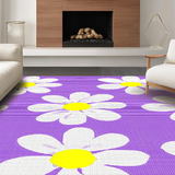 Ultra Soft Area Rug, Non Slip, Stain Resistant, Washable Area Rugs for Living Room, Bedroom, Enchanting Lavender Garden Theme(Purple)