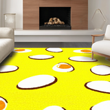 Ultra Soft Area Rug, Non Slip, Stain Resistant, Washable Area Rugs for Living Room, Bedroom, Lighthearted Quirky Character Design(Yellow)