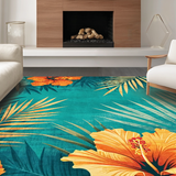 Elegant Oceanic Floral Motif(Blue)