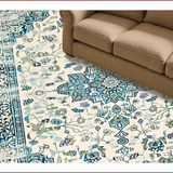 Ultra Soft Area Rug, Non Slip, Stain Resistant, Washable Area Rugs for Living Room, Bedroom, Chic Pastel Floral Motif(Beige)