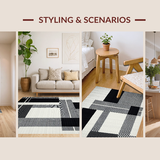 Elegant Monochrome Chevron Motif(Black)