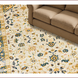 Ultra Soft Area Rug, Non Slip, Stain Resistant, Washable Area Rugs for Living Room, Bedroom, Chic Minimalist Floral Arrangement(Beige)