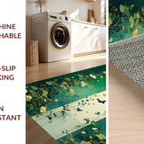 Elegant Dark Green Botanical Motif(Green)