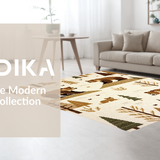 Ultra Soft Area Rug, Non Slip, Stain Resistant, Washable Area Rugs for Living Room, Bedroom, Whimsical Playful Animal Themed Decor(Beige)