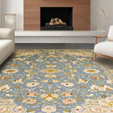Rustic Earthy Floral Tiled Motif(Blue)