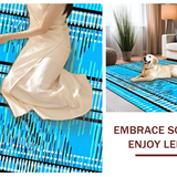 Ultra Soft Area Rug, Non Slip, Stain Resistant, Washable Area Rugs for Living Room, Bedroom, Vibrant Modern Animal Print Flair(Blue)
