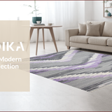 Ultra Soft Area Rug, Non Slip, Stain Resistant, Washable Area Rugs for Living Room, Bedroom, Charming Pastel Geometric Inspiration(Gray)