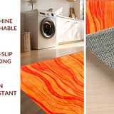 Ultra Soft Area Rug, Non Slip, Stain Resistant, Washable Area Rugs for Living Room, Bedroom, Artistic Fluffy Gradient Design(Orange)