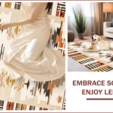 Ultra Soft Area Rug, Non Slip, Stain Resistant, Washable Area Rugs for Living Room, Bedroom, Elegant Beige Animal Motif(Beige)