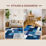 Striking Modernist Patchwork Composition(Blue)