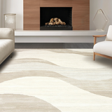 Stylish Transitional Creamy Swirl Art(Beige)
