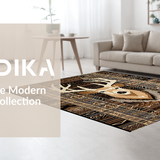 Ultra Soft Area Rug, Non Slip, Stain Resistant, Washable Area Rugs for Living Room, Bedroom, Nature-Inspired Warmth and Comfort(Brown)