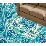 Ultra Soft Area Rug, Non Slip, Stain Resistant, Washable Area Rugs for Living Room, Bedroom, Vintage Boho Soft Playroom Rug(Blue)