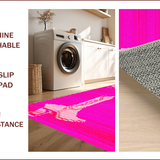 Ultra Soft Area Rug, Non Slip, Stain Resistant, Washable Area Rugs for Living Room, Bedroom, Whimsical Cowgirl Themed Entrance Design(Pink)