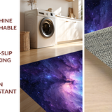 Ultra Soft Area Rug, Non Slip, Stain Resistant, Washable Area Rugs for Living Room, Bedroom, Enchanting Twilight Galaxy Motif(Purple)