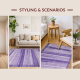 Ultra Soft Area Rug, Non Slip, Stain Resistant, Washable Area Rugs for Living Room, Bedroom, Luxurious Cozy Shag Appeal(Purple)