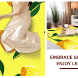 Ultra Soft Area Rug, Non Slip, Stain Resistant, Washable Area Rugs for Living Room, Bedroom, Artistic Citrus Burst Design(Yellow)