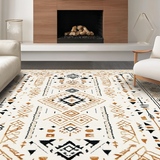 Ultra Soft Area Rug, Non Slip, Stain Resistant, Washable Area Rugs for Living Room, Bedroom, Cozy Cozy Monochrome Elements(Beige)