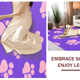Ultra Soft Area Rug, Non Slip, Stain Resistant, Washable Area Rugs for Living Room, Bedroom, Joyful Cartoonish Animal Claw Pattern(Purple)