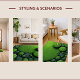Ultra Soft Area Rug, Non Slip, Stain Resistant, Washable Area Rugs for Living Room, Bedroom, Ultra-Soft Plush Living Room Earth Rug(Green)