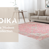 Ultra Soft Area Rug, Non Slip, Stain Resistant, Washable Area Rugs for Living Room, Bedroom, Sublime Elegant Minimalist Design(Pink)