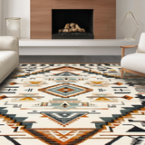 Ultra Soft Area Rug, Non Slip, Stain Resistant, Washable Area Rugs for Living Room, Bedroom, Tribal Warm Earthy Tones(Beige)