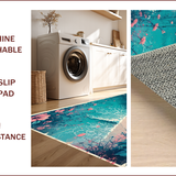 Ultra Soft Area Rug, Non Slip, Stain Resistant, Washable Area Rugs for Living Room, Bedroom, Retro Honeycomb Non-Slip Bedroom Area Carpet(Blue)