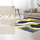 Ultra Soft Area Rug, Non Slip, Stain Resistant, Washable Area Rugs for Living Room, Bedroom, Luxurious Textured Modern Design(Yellow)
